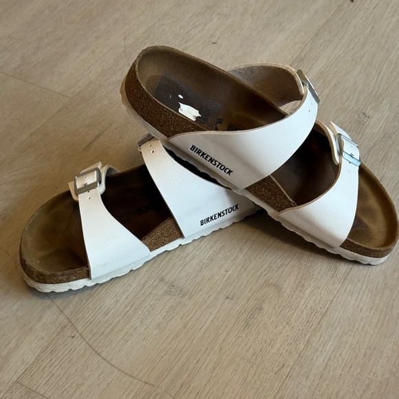 Birkenstock Sydney White Birko-Flor Slide Narrow Sandals Size 40 size 9- 9 1/2 - Picture 2 of 7